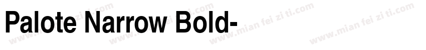 Palote Narrow Bold字体转换